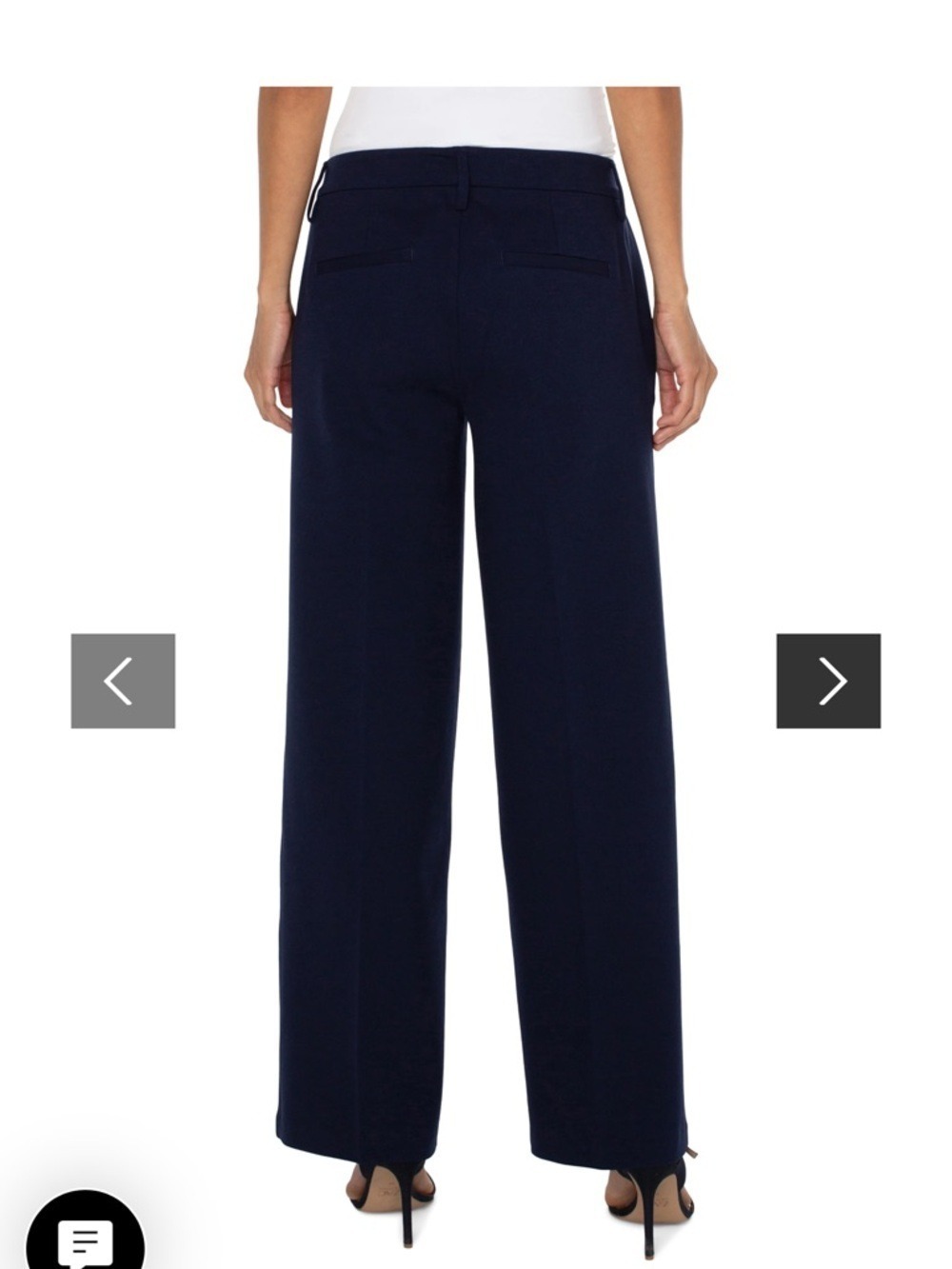 Liverpool Kelsey Wide Leg Trousers Women’s Size 2/26 Cadet Blue NWT - Picture 4 of 16